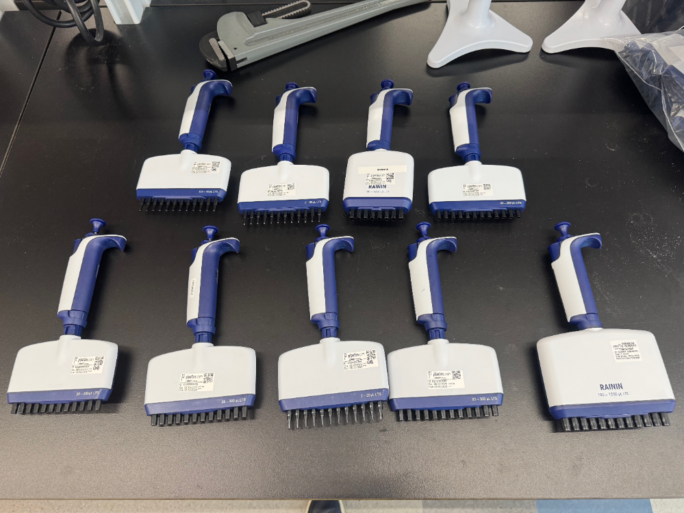 Image of Rainin Pipet-lite XLS MultiChannel Pipettes - Quantity 9